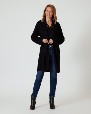 Strickjacke in langer Form