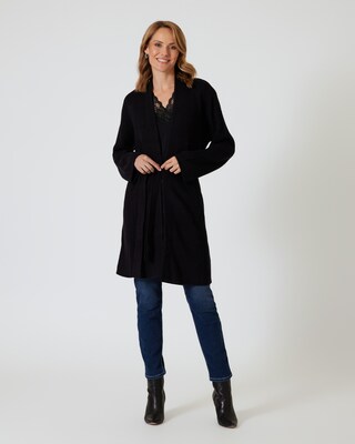 Strickjacke in langer Form