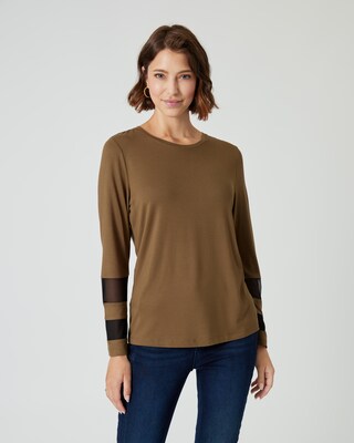 Shirt mit Mesh-Dekoren