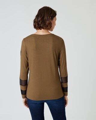 Shirt mit Mesh-Dekoren