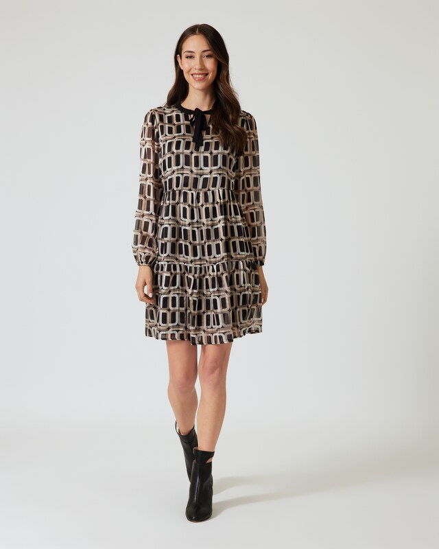 Kleid mit Kettendruck