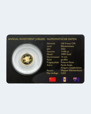 Goldmünze Investment Jubilees 2023