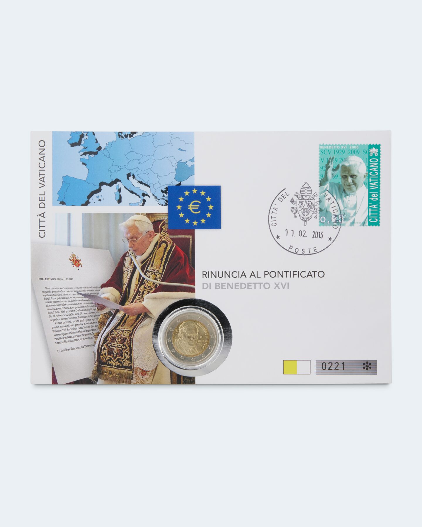 Produktabbildung für 2-€-Numisbrief Papst Benedikt 2013