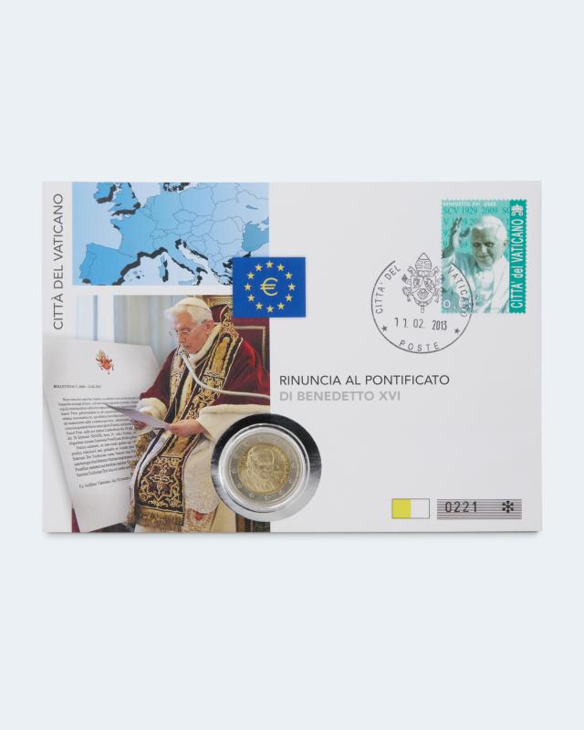 2-€-Numisbrief Papst Benedikt 2013