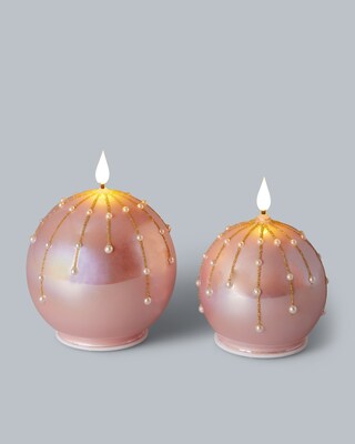 LED-Kugelglaskerze, 2 tlg.