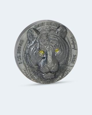 5Oz Silber Noir Edition Tiger 2021