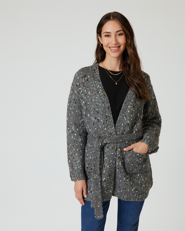 Cardigan mit Goldjacquard