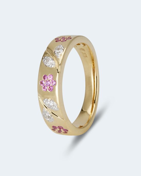 Produktabbildung für Ring mit Saphir und Brillant