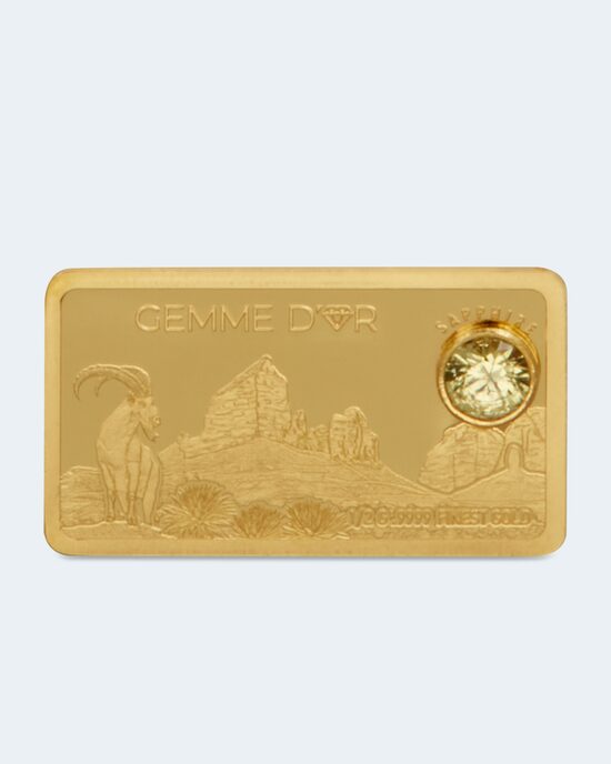 Produktabbildung für Goldbarren Gemme d'or gelber Saphir