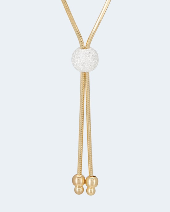 Produktabbildung für Y-Collier mit Kugel in Bicolor