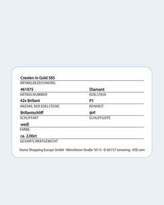 Brillant-Creolen 2,0 ct