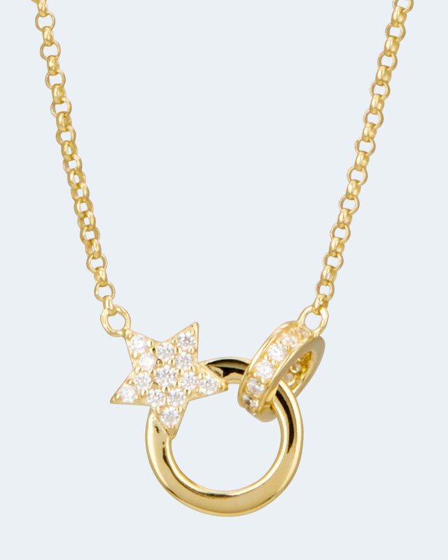 Anhänger mit Zirkonia und Kette
