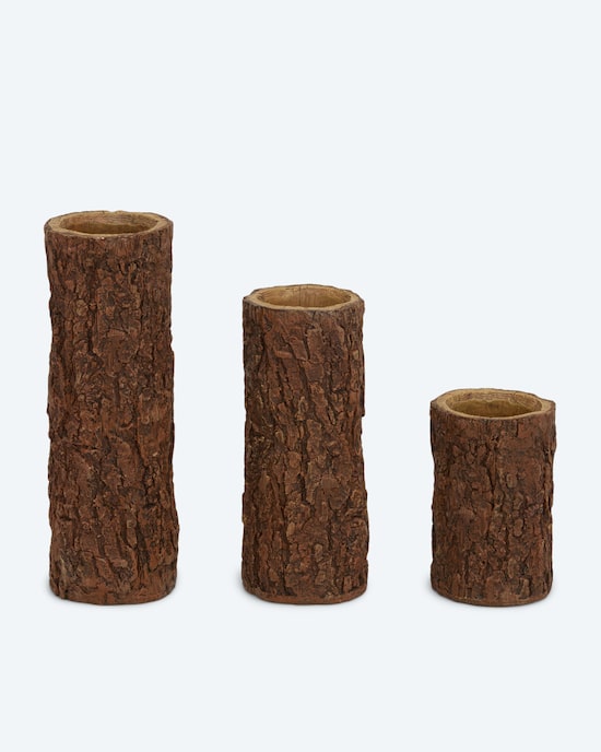 Produktabbildung für Teelicht-Kerzenhalter im Holzdesign, 3tlg.