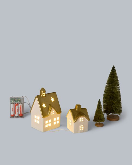 Produktabbildung für LED-Dekoset: Winterdorf, 5tlg.    