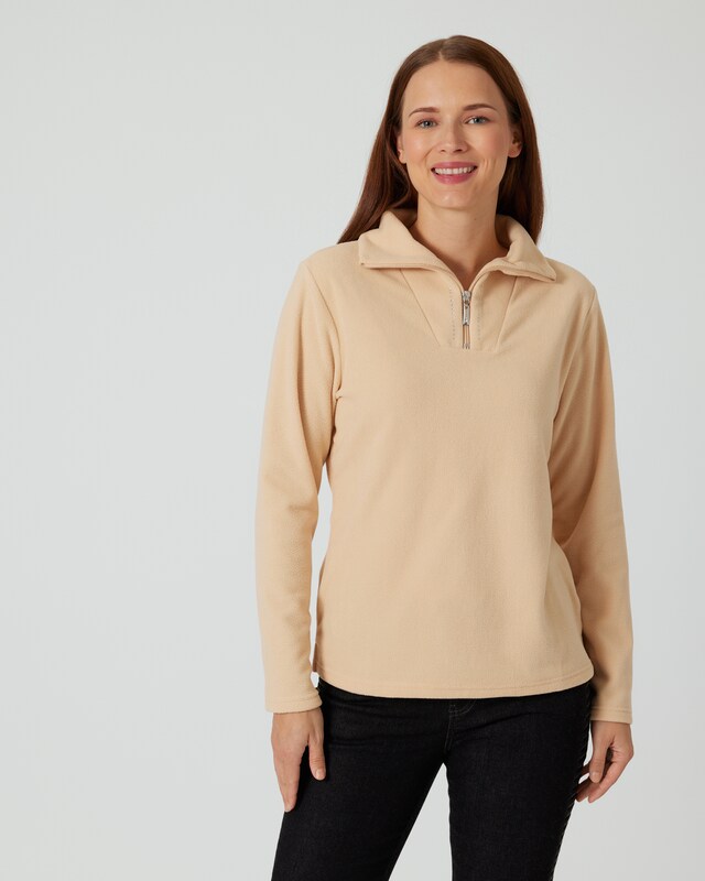 Fleece-Troyer mit Strass-Deko
