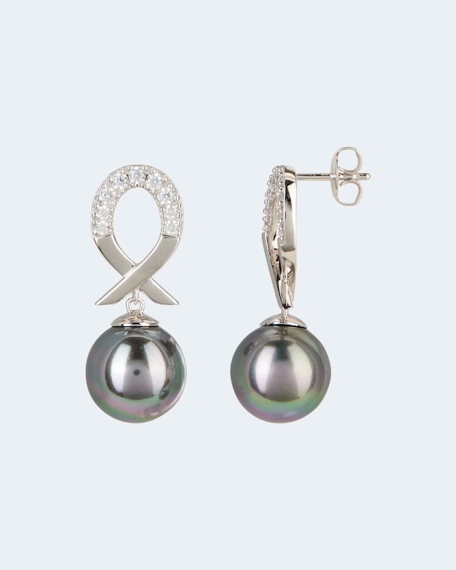 Ohrstecker MK-Perle 12 mm & Zirkonia