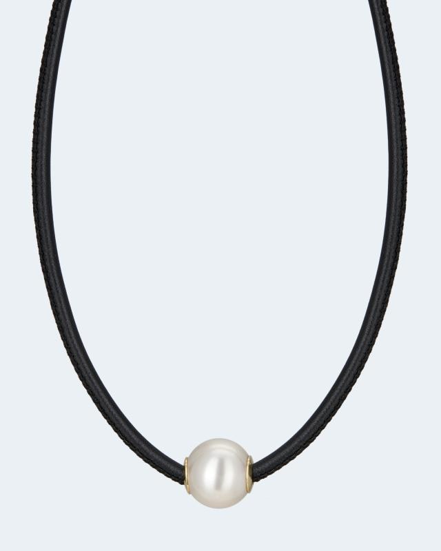 Leder-Collier mit MK-Perle 16 mm