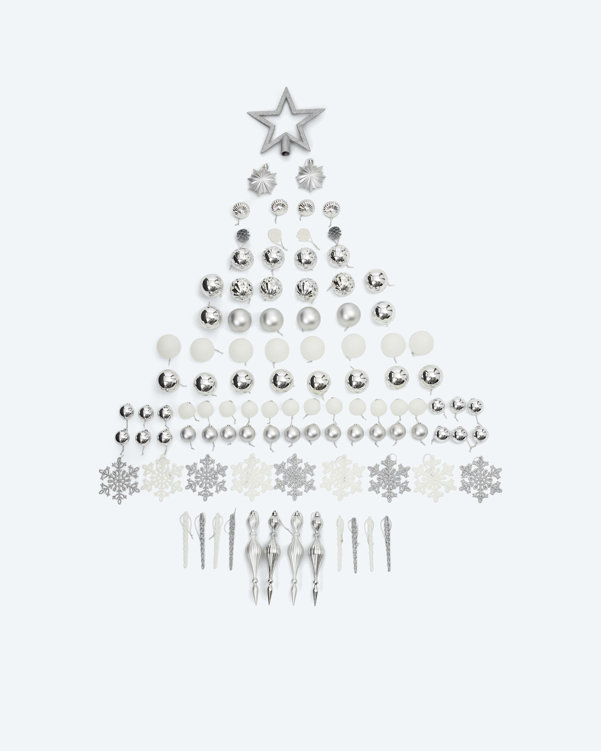 Produktabbildung für Weihnachtsbaum-Deko-Set, 100tlg.