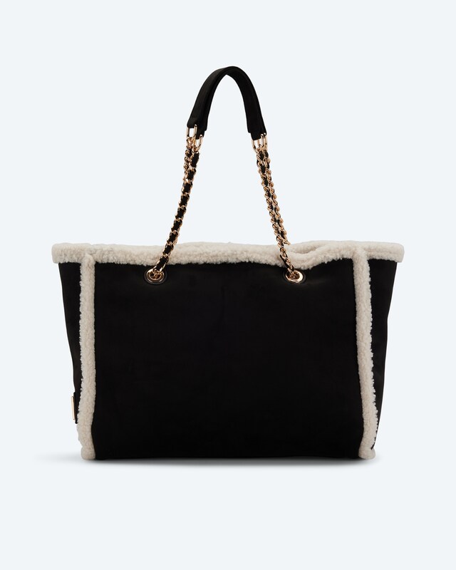 Shopper mit Teddybesatz