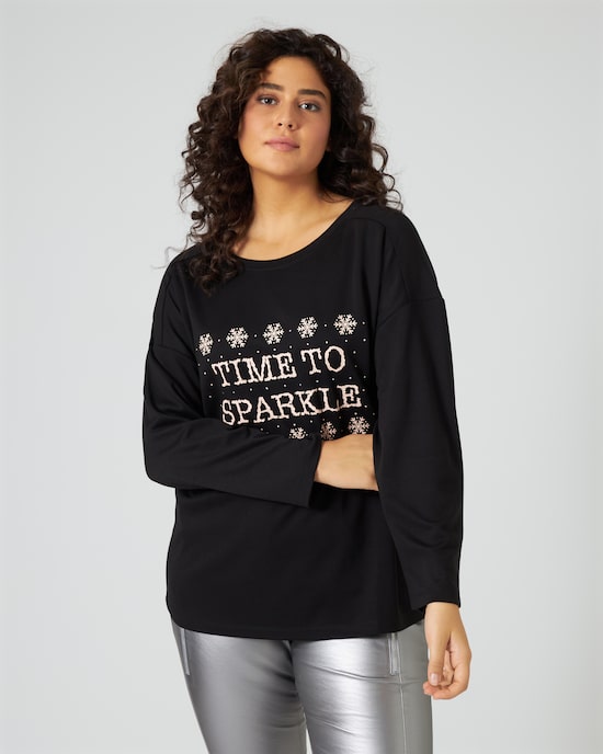 Produktabbildung für Sweatshirt mit Lettering