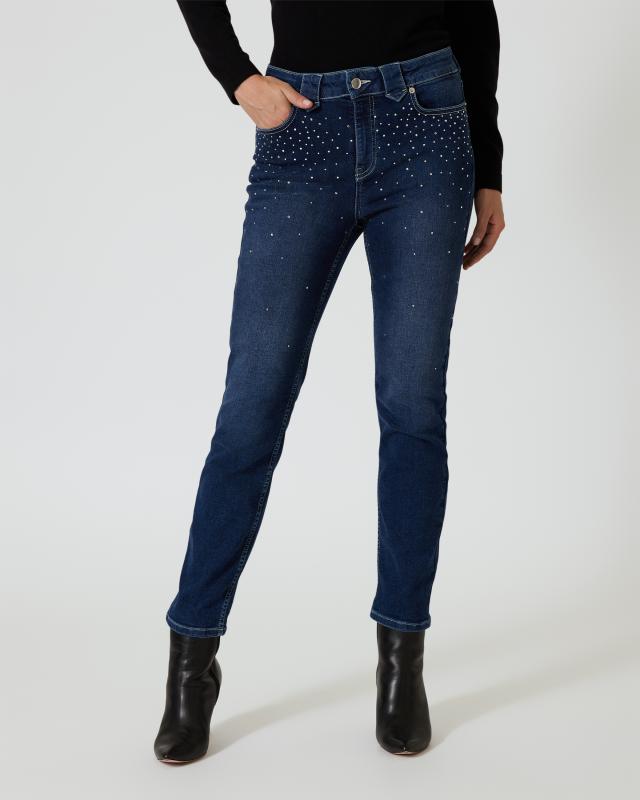 5-Pocket-Jeans mit Hotfix-Details