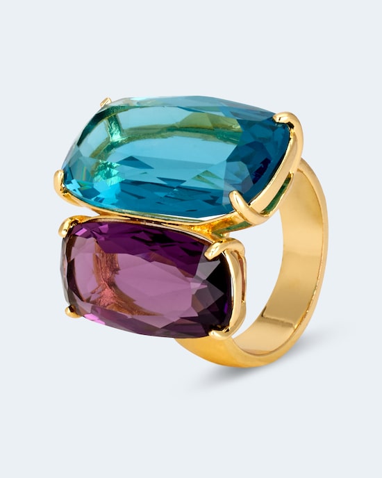 Produktabbildung für Ring mit Glassteinen
