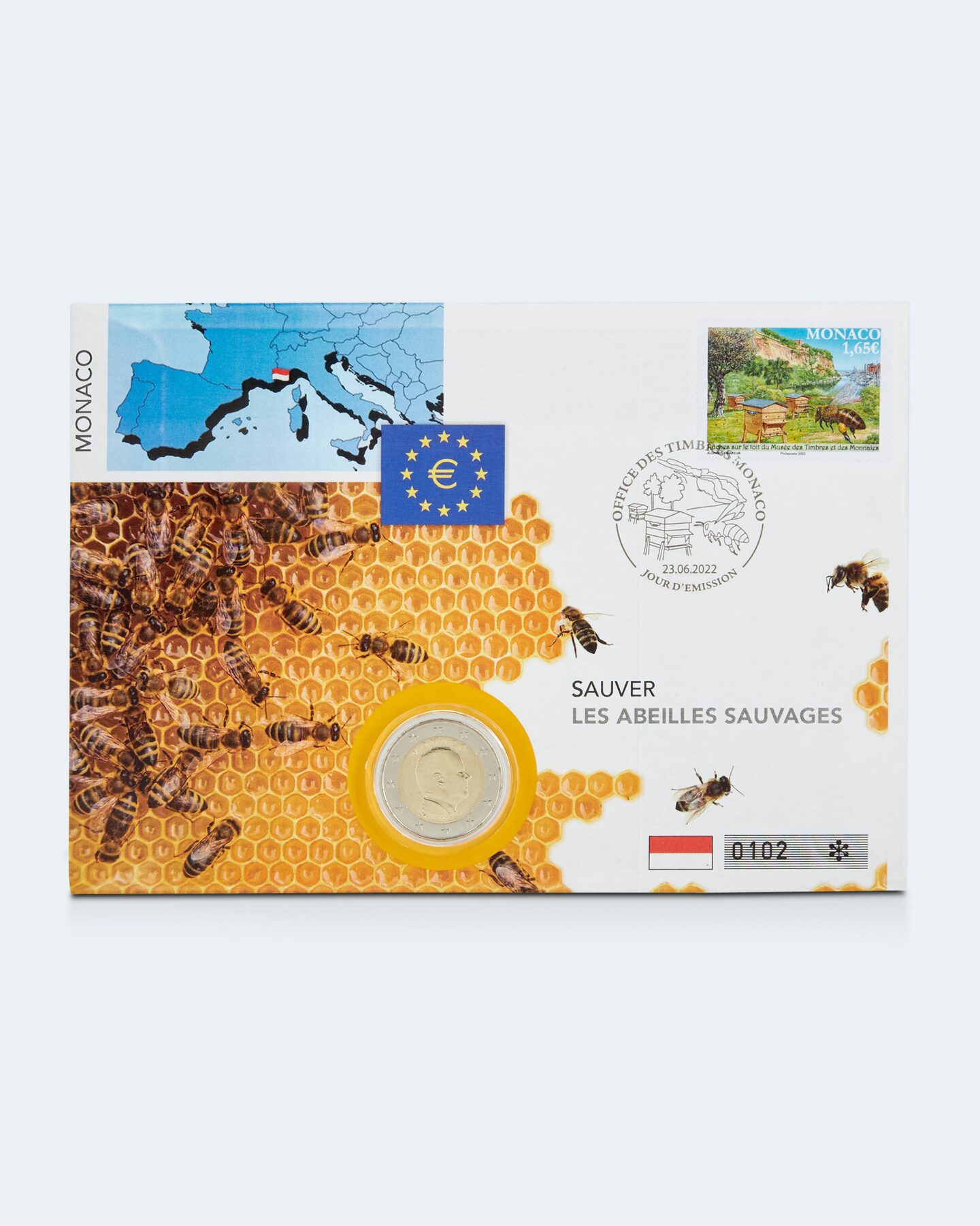 Produktabbildung für Numisbrief Monaco Rettung Wildbiene 2022