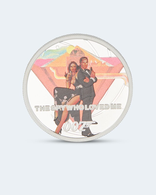 Silberfarbmünze James Bond - The Spy Who Loved Me 2021