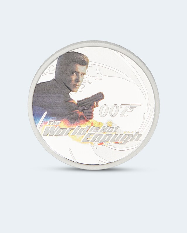 Silberfarbmünze James Bond "The World is not enough" 2022