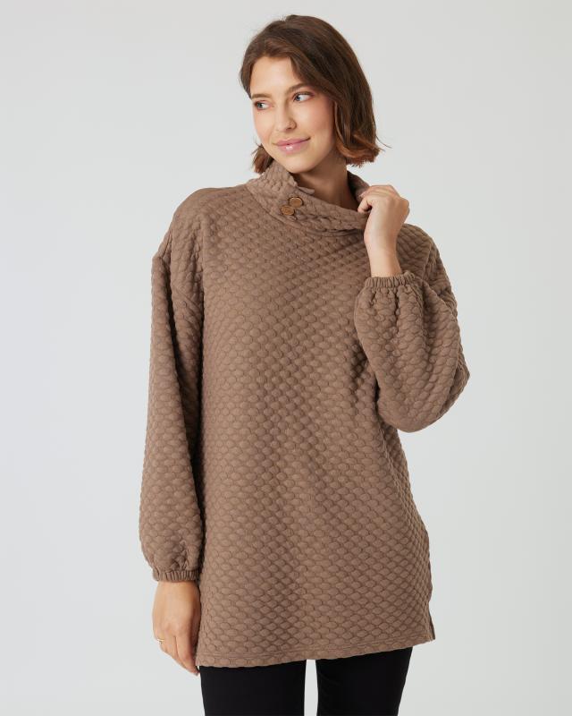 Longsweater mit 3D Muster