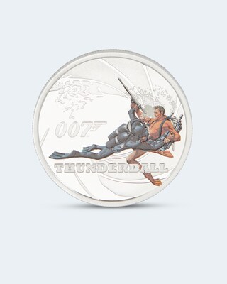 Silberfarbmünze Bond "Thunderball" 2021