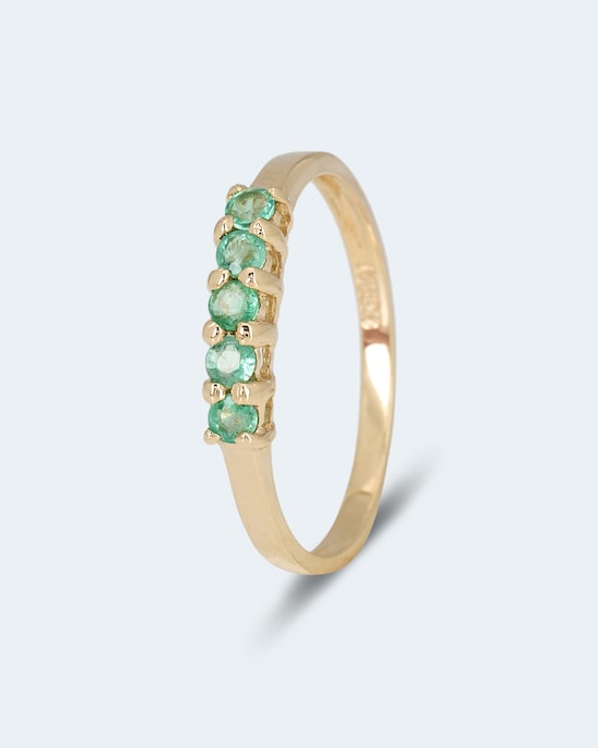 Produktabbildung für Ring mit Rubin oder Smaragd