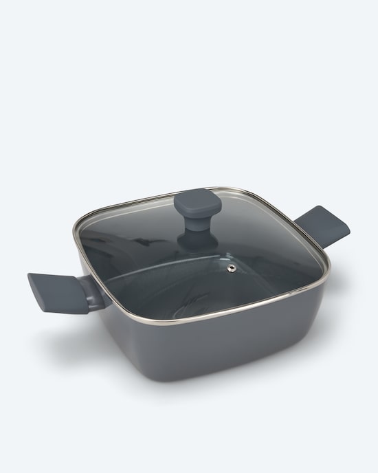 Produktabbildung für Viereckpfanne mit Glasdeckel