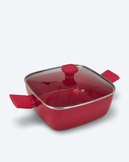 Produktabbildung für Viereckpfanne mit Glasdeckel