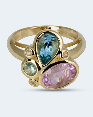 Ring mit Multi-Edelstein