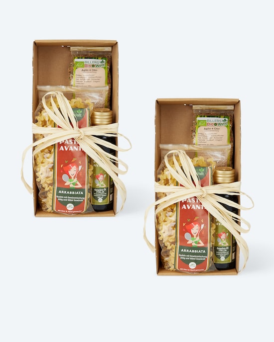 Produktabbildung für Bio-Nudeln mit Gewürzmischung & Gewürzöl