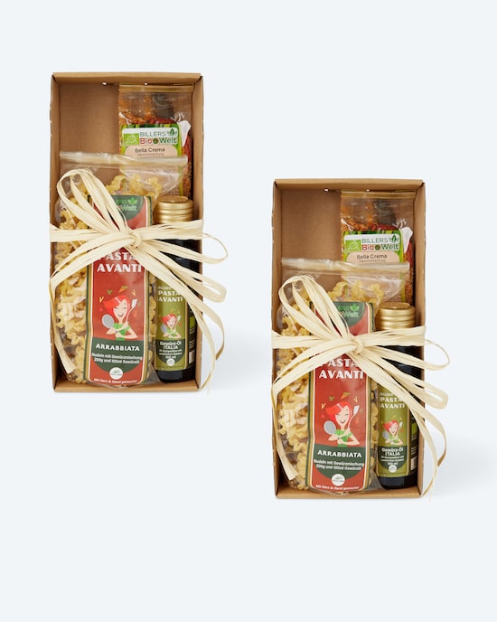 Produktabbildung für Bio-Nudeln mit Gewürzmischung & Gewürzöl