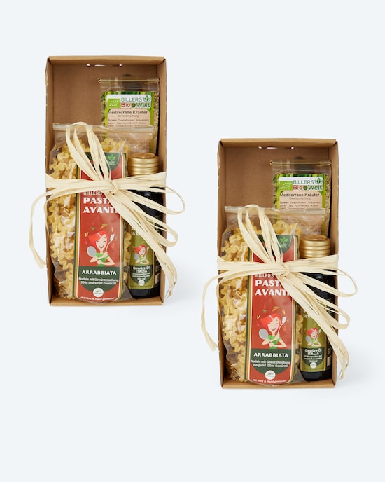 Produktabbildung für Bio-Nudeln mit Gewürzmischung & Gewürzöl