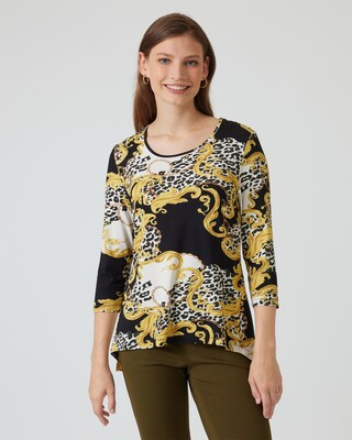 Schößchen-Shirt mit Print