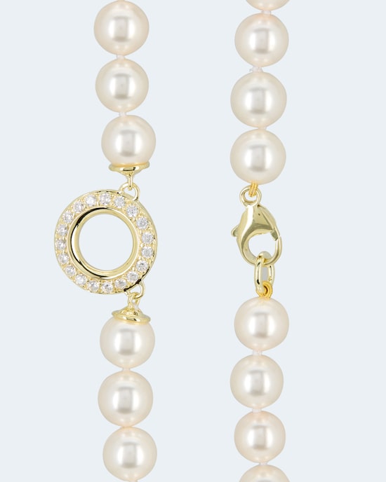 Produktabbildung für Collier MK-Perlen 10mm & Zirkonia