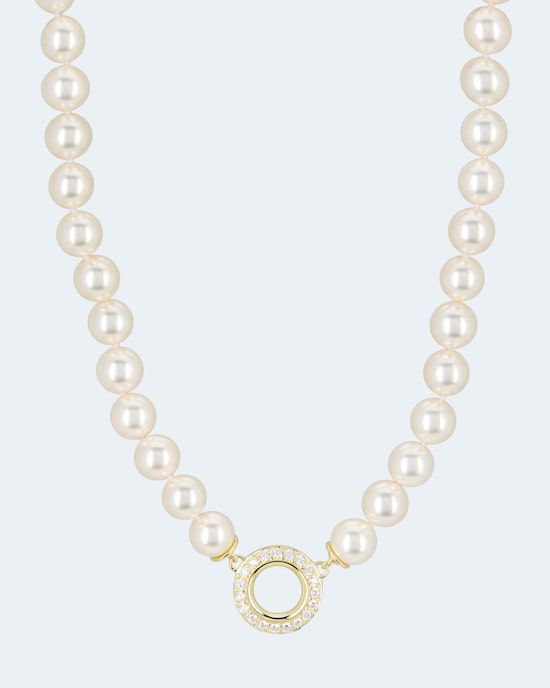 Produktabbildung für Collier MK-Perlen 10mm & Zirkonia