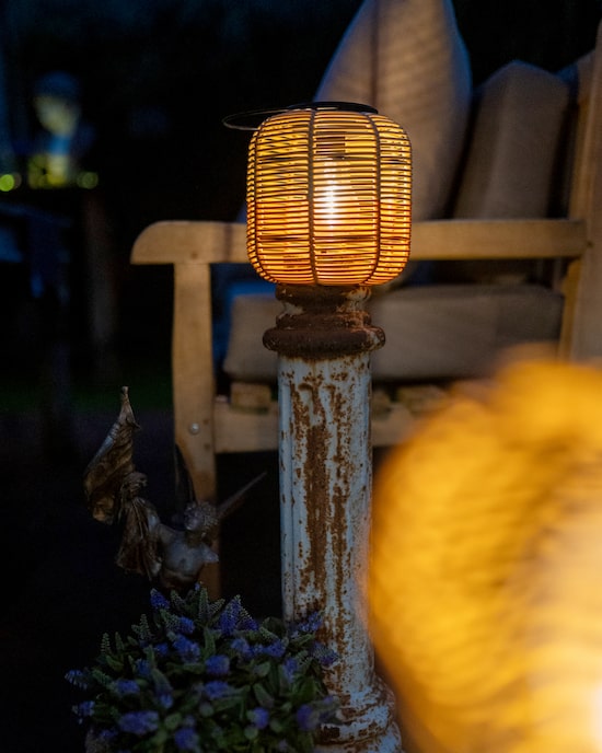 Produktabbildung für Laterne im Rattan-Design