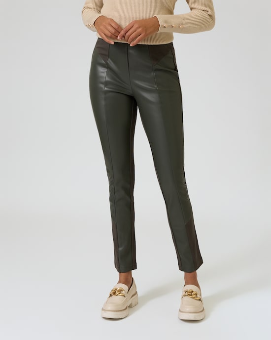 Produktabbildung für Ponte-Hose mit Leder-Imitat