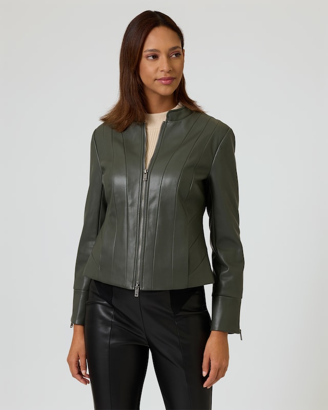 Jacke aus Lederimitat