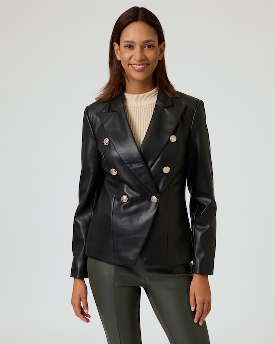 Produktabbildung für Blazer aus Lederimitat