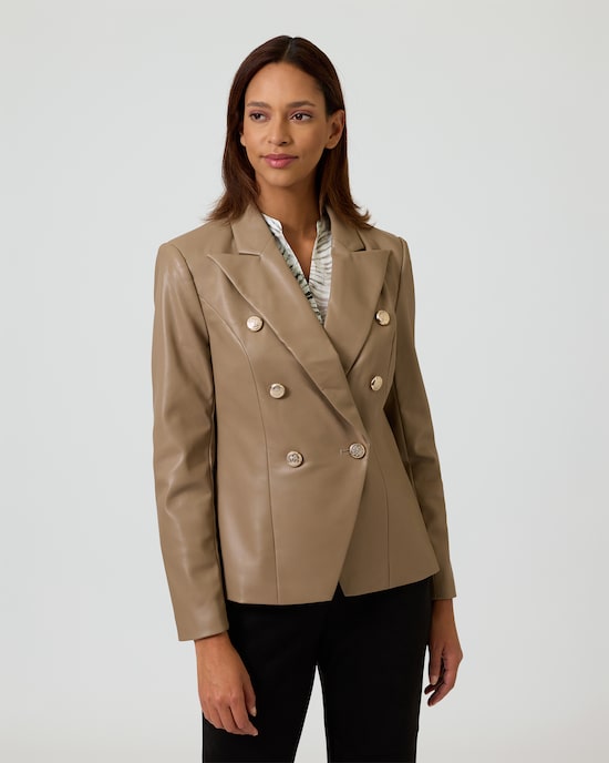 Produktabbildung für Blazer aus Lederimitat