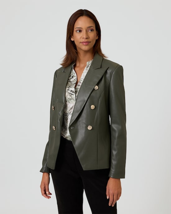 Produktabbildung für Blazer aus Lederimitat