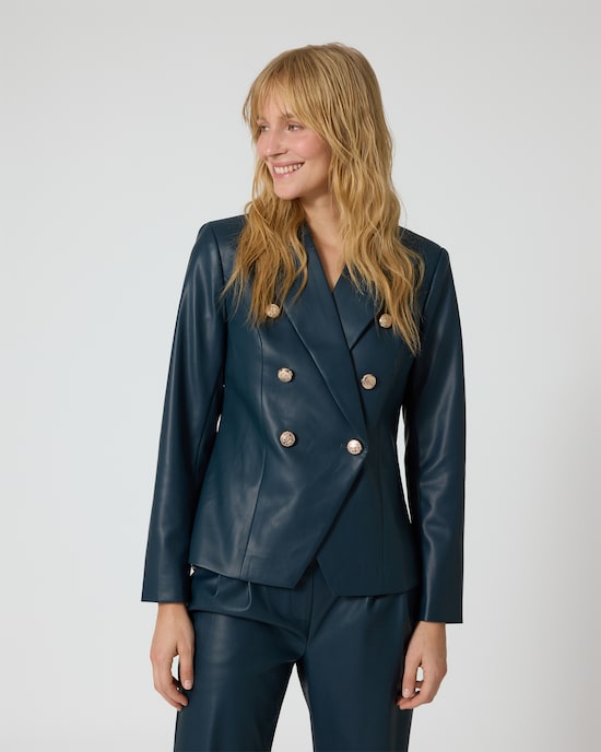 Produktabbildung für Blazer aus Lederimitat