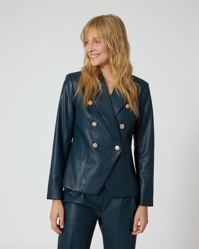 Blazer aus Lederimitat