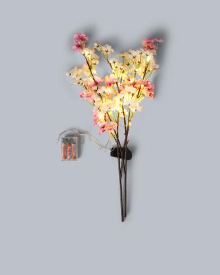 2 LED Dekozweige Blütentraum